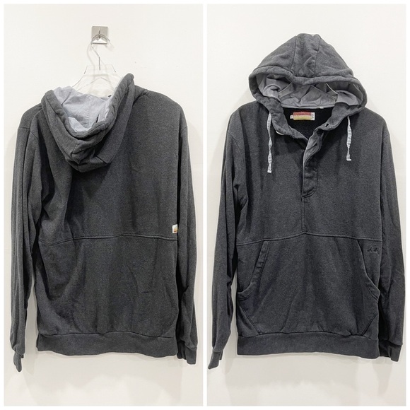 SLVDR Hoodie Button Pullover Sweatshirt Grey Large - Picture 1 of 8